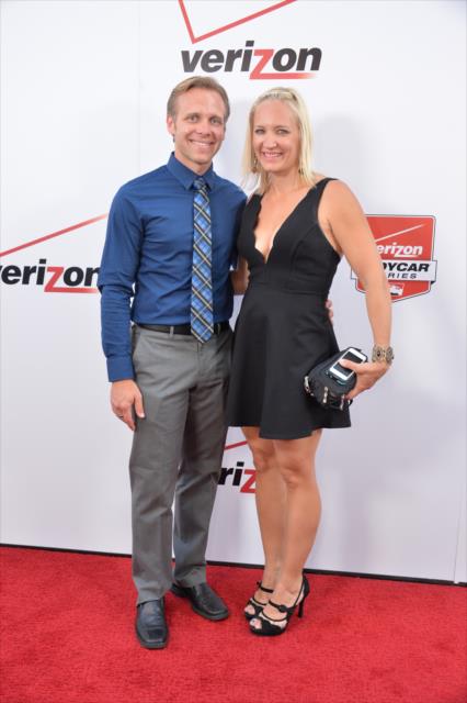 Ed and Heather Carpenter on the red carpet for the 2014 INDYCAR Championship Celebration