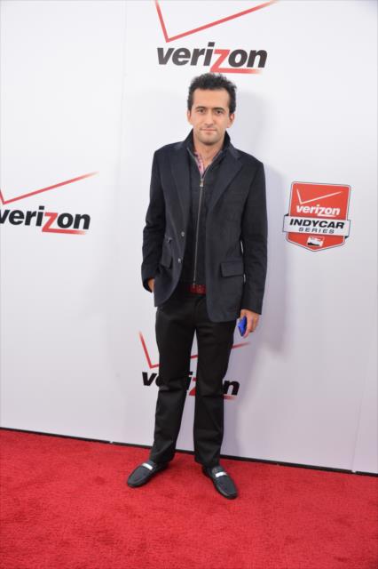 Carlos Huertas on the red carpet prior to the 2014 INDYCAR Championship Celebration