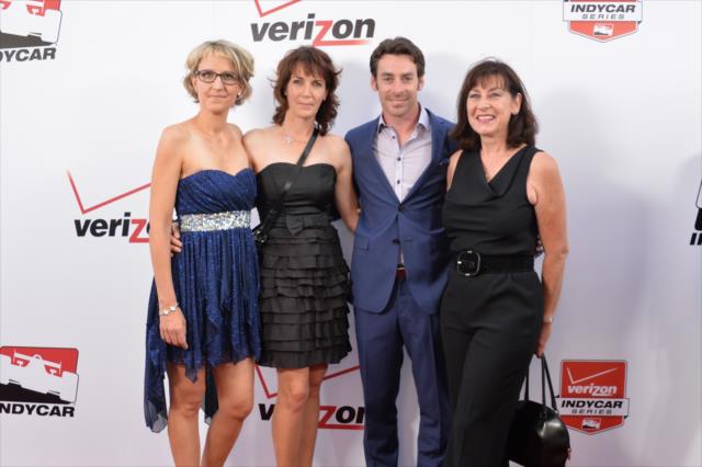 Simon Pagenaud and his guests on the red carpet prior to the 2014 INDYCAR Championship Celebration