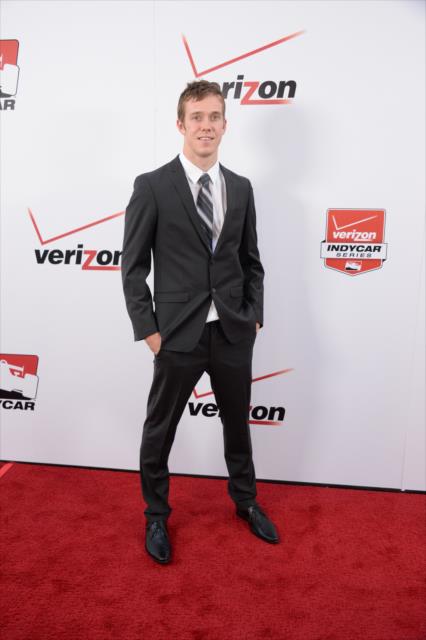 Jack Hawksworth on the red carpet prior to the 2014 INDYCAR Championship Celebration