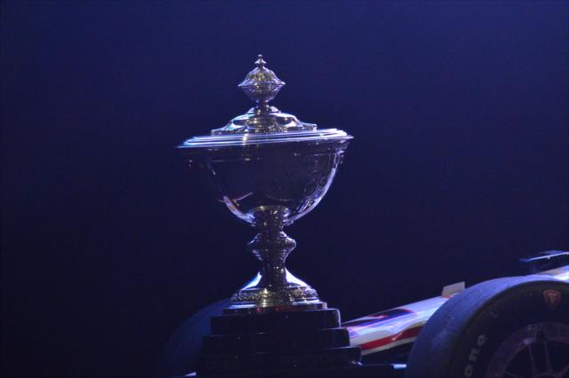 The Astor Cup sits on the stage during the 2014 INDYCAR Championship Celebration -- Photo by: Chris Owens