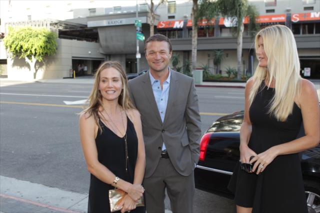 Townsend Bell and wife Heather arrive with Beccy Hunter-Reay to the 2014 INDYCAR Championship Celebration -- Photo by: Joe Skibinski