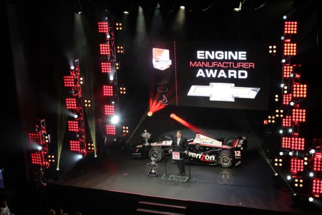 Chevrolet receives the 2014 Engine Manufacturer Award at the 2014 INDYCAR Championship Celebration -- Photo by: Joe Skibinski