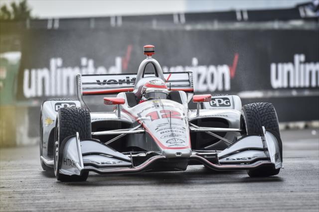 Will Power sails through Turn 2 during qualifications for Race 2 of the Chevrolet Detroit Grand Prix at Belle Isle Park -- Photo by: Chris Owens