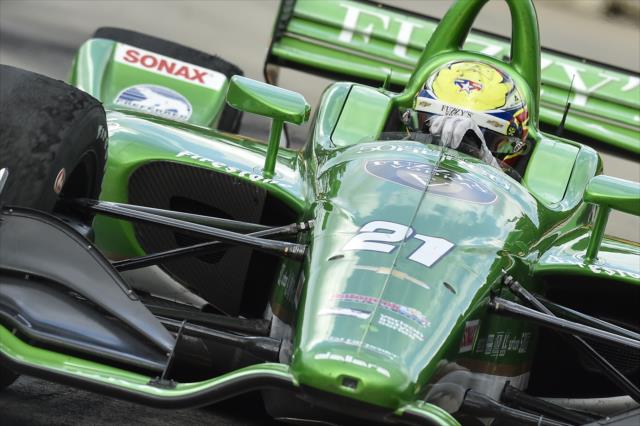 Spencer Pigot on course during Race 2 of the Chevrolet Detroit Grand Prix at Belle Isle Park -- Photo by: Chris Owens
