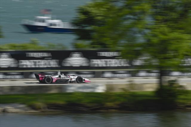 Marco Andretti streaks down the backstretch during Race 2 of the Chevrolet Detroit Grand Prix at Belle Isle Park -- Photo by: Chris Owens