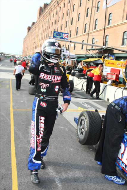 Tomas Scheckter gets ready to climb into the #07 -- Photo by: Chris Jones