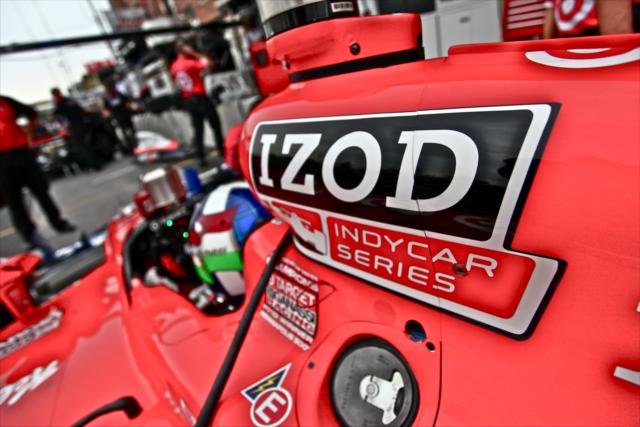 Dario Franchitti gets ready to roll out for practice -- Photo by: Shawn Gritzmacher