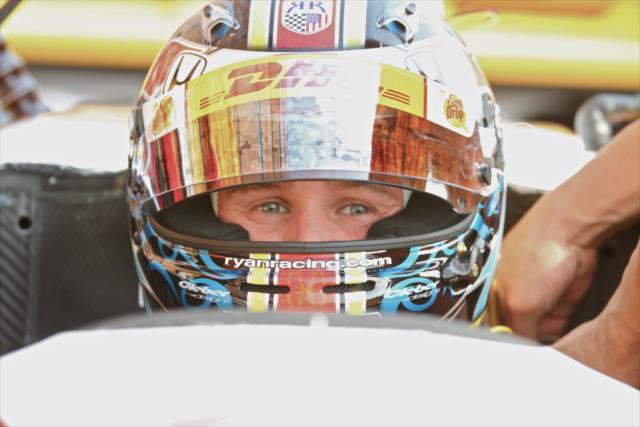 Ryan Hunter-Reay is belted into the #28 -- Photo by: Shawn Gritzmacher