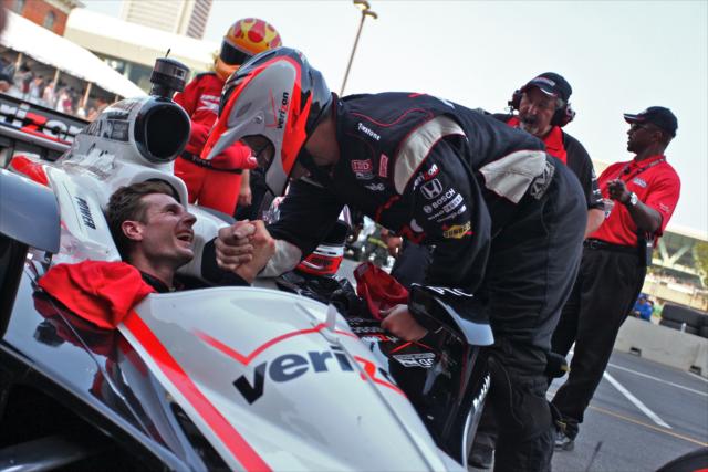 Will Power after winning the Inaugural Baltimore Grand Prix -- Photo by: Shawn Gritzmacher