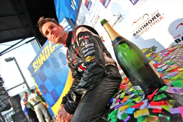 Will Power taking a break after winning the Inaugural Baltimore Grand Prix -- Photo by: Shawn Gritzmacher