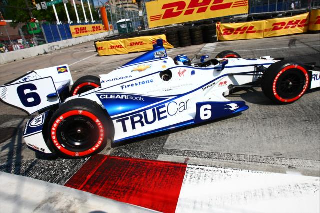 Sebastian Saavedra drives through Turn 1 during the opening stages of the Grand Prix of Baltimore -- Photo by: Bret Kelley