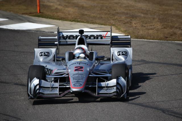Josef Newgarden navigates the Turn 8-9 Esses during the open test at Barber Motorsports Park -- Photo by: Chris Jones