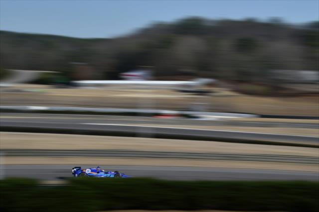 Scott Dixon streaks toward Turn 5 during the open test at Barber Motorsports Park -- Photo by: Chris Owens