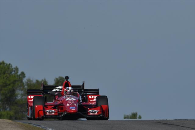 Graham Rahal sets up for Turn 5 during the open test at Barber Motorsports Park -- Photo by: Chris Owens