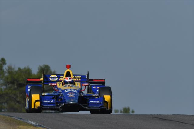 Alexander Rossi sets up for Turn 5 during the open test at Barber Motorsports Park -- Photo by: Chris Owens