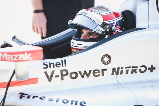 Will Power getting ready to be on track during the open testing at Barber Motorsports Park. -- Photo by: Joe Skibinski