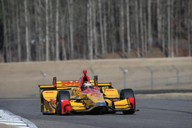 Ryan Hunter-Reay on course during the open test at Barber Motorsports Park -- Photo by: Joe Skibinski