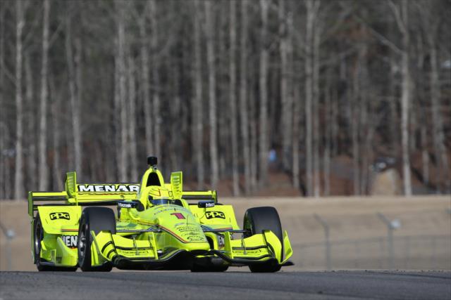 Simon Pagenaud on course during the open test at Barber Motorsports Park -- Photo by: Joe Skibinski
