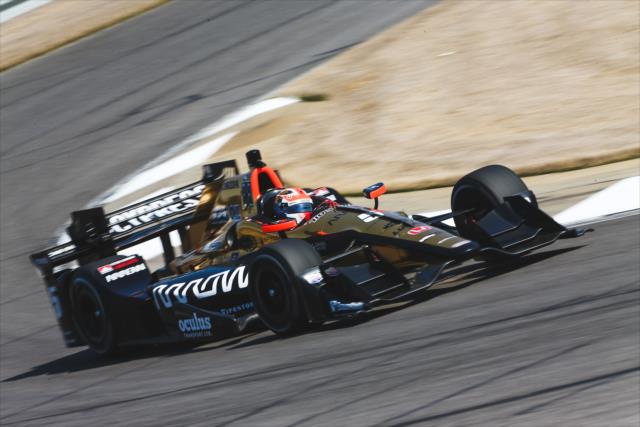 James Hinchcliffe on track during the open testing at Barber Motorsports Park. -- Photo by: Joe Skibinski