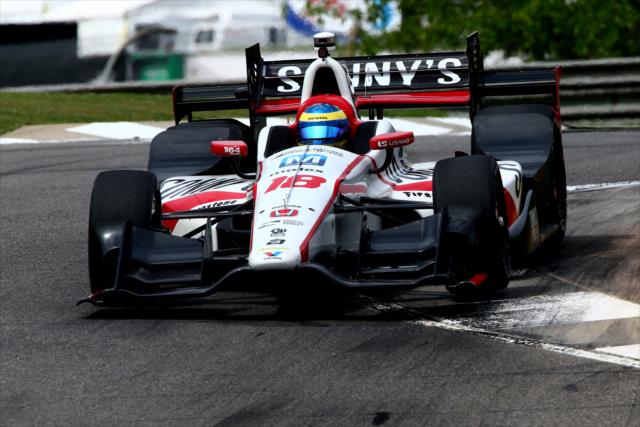 Sebastien Bourdais enters the Turn 8-9 Esses during practice for the Honda Indy Grand Prix of Alabama at Barber Motorsports Park -- Photo by: Bret Kelley