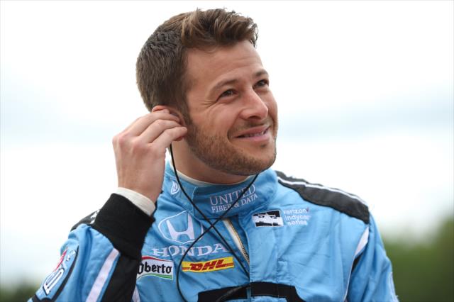 An upbeat Marco Andretti ready to take on Barber prior to qualifications for the Honda Indy Grand Prix of Alabama -- Photo by: Christopher Owens