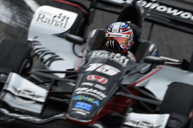 Graham Rahal navigates the Turn 8-9 Esses section during qualifications for the Honda Indy Grand Prix of Alabama -- Photo by: Christopher Owens