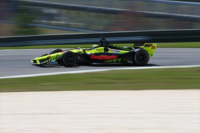Sebastien Bourdais rumbles through the Turn 8-9 Esses section during practice for the Honda Indy Grand Prix of Alabama -- Photo by: Bret Kelley