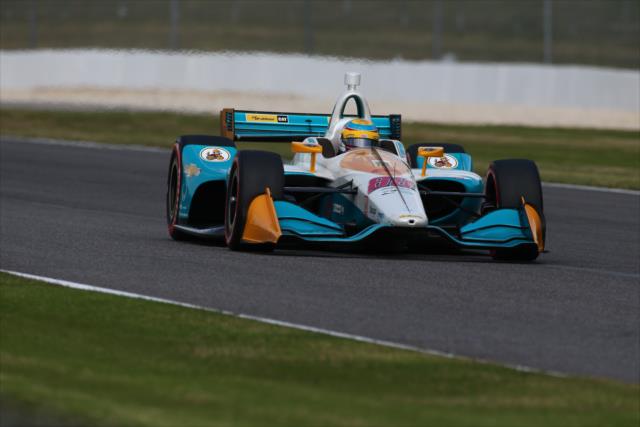 Gabby Chaves streaks toward Turn 10 during practice for the Honda Indy Grand Prix of Alabama -- Photo by: Bret Kelley