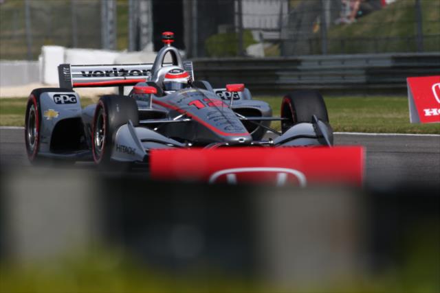 Will Power streaks toward Turn 5 during practice for the Honda Indy Grand Prix of Alabama -- Photo by: Bret Kelley