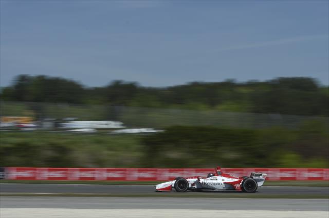 Marco Andretti races toward Turn 12 during qualifications for the Honda Indy Grand Prix of Alabama -- Photo by: Chris Owens