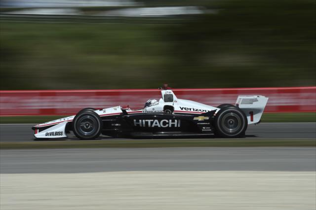 Josef Newgarden races toward Turn 12 during qualifications for the Honda Indy Grand Prix of Alabama -- Photo by: Chris Owens