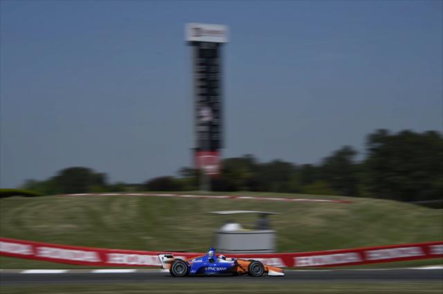 Scott Dixon sails through the Turn 5-6 hairpin during practice for the Honda Indy Grand Prix of Alabama -- Photo by: Chris Owens