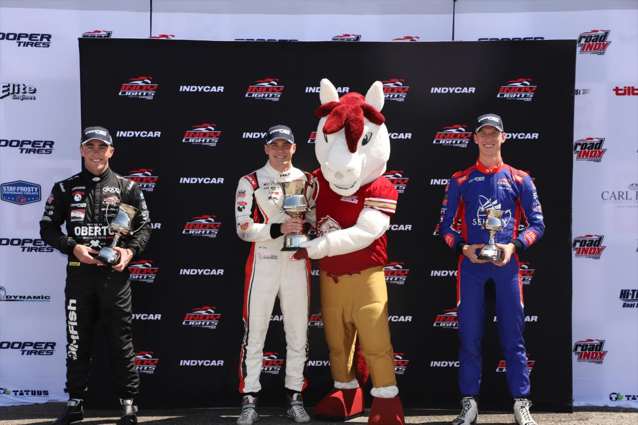 Benjamin Pedersen, Linus Lundqvist and Sting Ray Robb - Honda Indy Grand Prix of Alabama - By: Matt Fraver -- Photo by: Matt Fraver