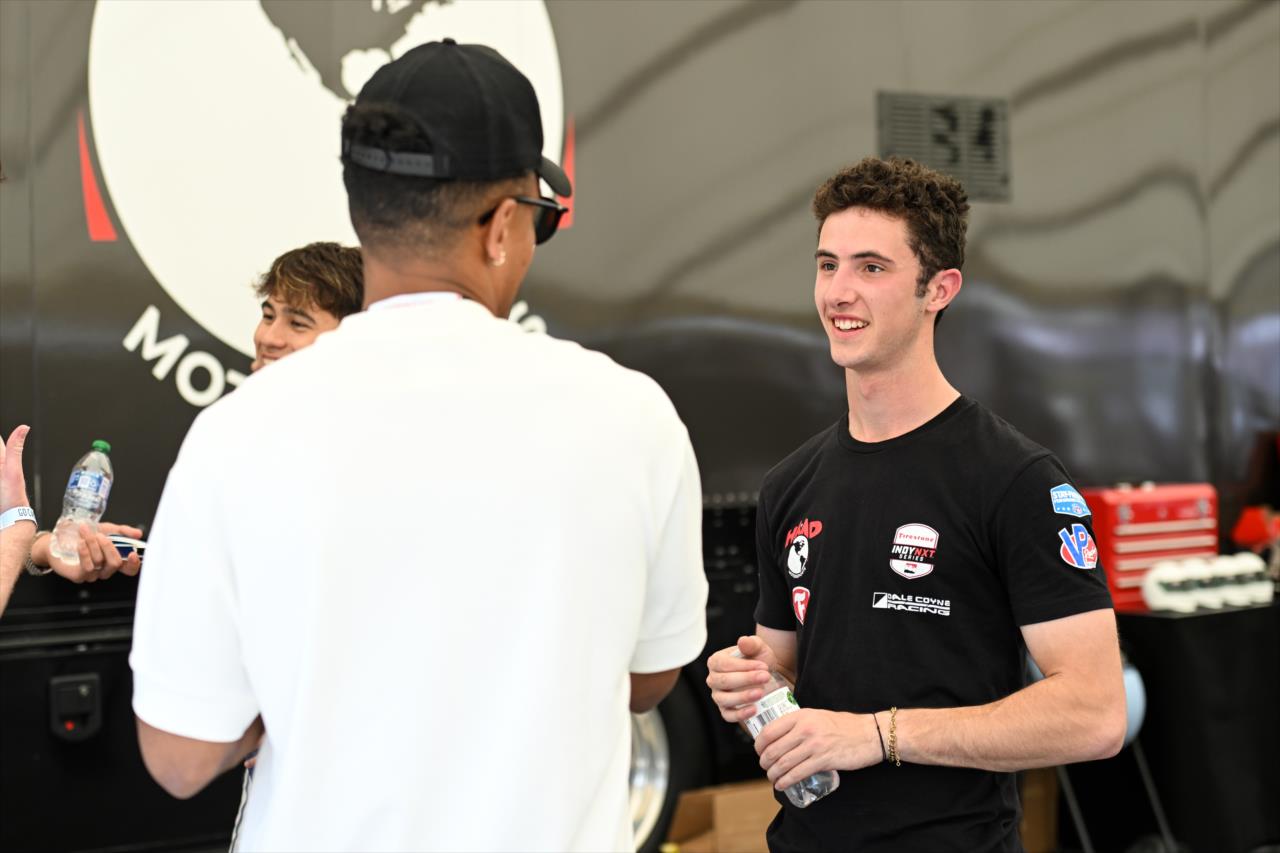 Birmingham Legion FC players visit with HMD Motorsports Drivers - INDY NXT By Firestone Grand Prix of Alabama - By: James Black -- Photo by: James  Black
