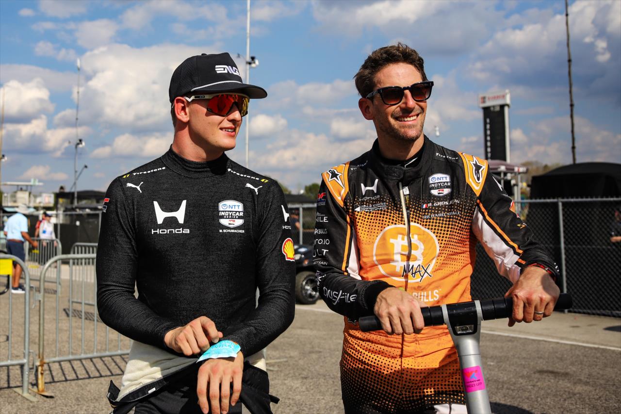 Mick Schumacher and Romain Grosjean - Children's of Alabama Indy Grand Prix - By: Aaron Skillman -- Photo by: Aaron Skillman