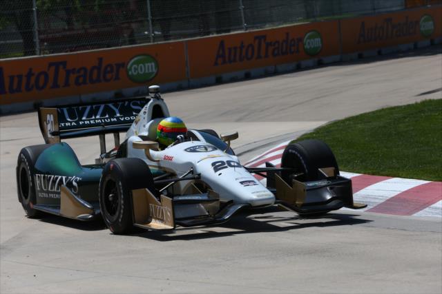 Mike Conway on course during practice for the Chevrolet Dual In Detroit -- Photo by: Chris Jones