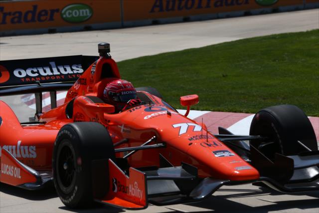 Simon Pagenaud on course during practice for the Chevrolet Dual In Detroit -- Photo by: Chris Jones