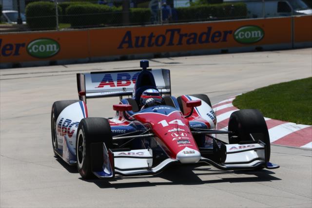 Takuma Sato on course during practice for the Chevrolet Dual In Detroit -- Photo by: Chris Jones