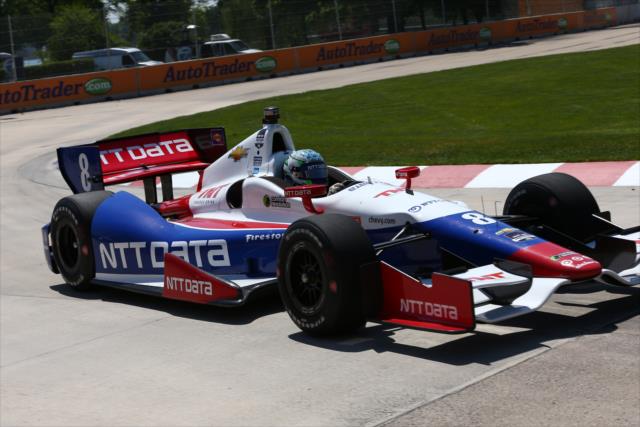 Ryan Briscoe on course during practice for the Chevrolet Dual In Detroit -- Photo by: Chris Jones