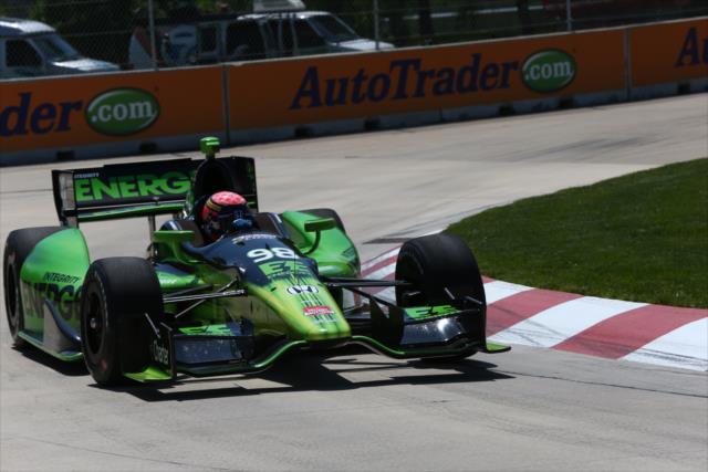 Jack Hawksworth on course during practice for the Chevrolet Dual In Detroit -- Photo by: Chris Jones