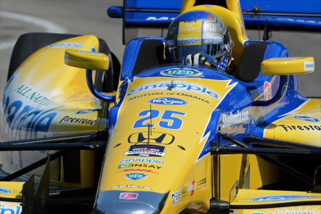 Marco Andretti on course during practice for the Chevrolet Dual in Detroit -- Photo by: Chris Owens