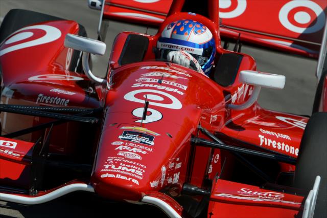 Scott Dixon on course during practice for the Chevrolet Dual in Detroit -- Photo by: Chris Owens
