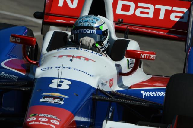 Ryan Briscoe on course during practice for the Chevrolet Dual in Detroit -- Photo by: Chris Owens