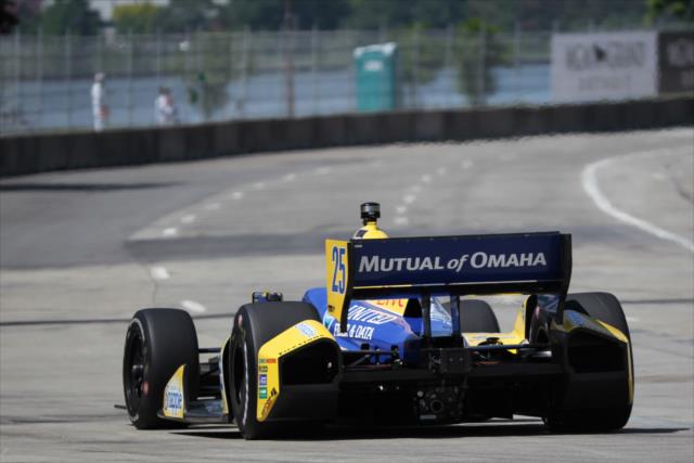 Marco Andretti on course during practice for the Chevrolet Dual In Detroit -- Photo by: Joe Skibinski
