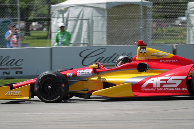 Sebastian Saavedra on course during practice for the Chevrolet Dual In Detroit -- Photo by: Joe Skibinski