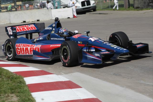 Graham Rahal on course during practice for the Chevrolet Dual in Detroit -- Photo by: Joe Skibinski