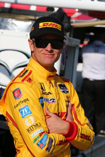 Ryan Hunter-Reay on pit lane prior to qualifications for Race 1 of the Chevrolet Indy Dual in Detroit -- Photo by: Chris Jones