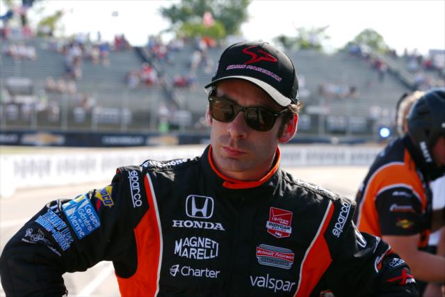Simon Pagenaud prior to qualifications  for Race 1 of the Chevrolet Indy Dual in Detroit -- Photo by: Chris Jones
