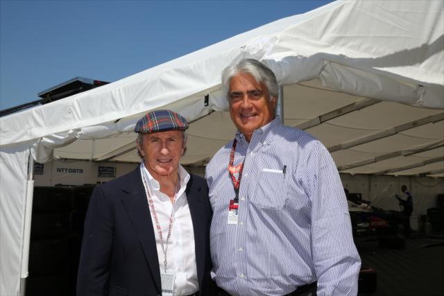 Hulman & Co. CEO Mark Miles with Sir Jackie Stewart at the Chevrolet Indy Dual in Detroit -- Photo by: Chris Jones